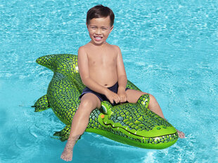 Piepūšamais atpūtas krēsls Bestway Crocodile, 152 x 71 cm, zaļš cena un informācija | Piepūšamās rotaļlietas un pludmales preces | 220.lv