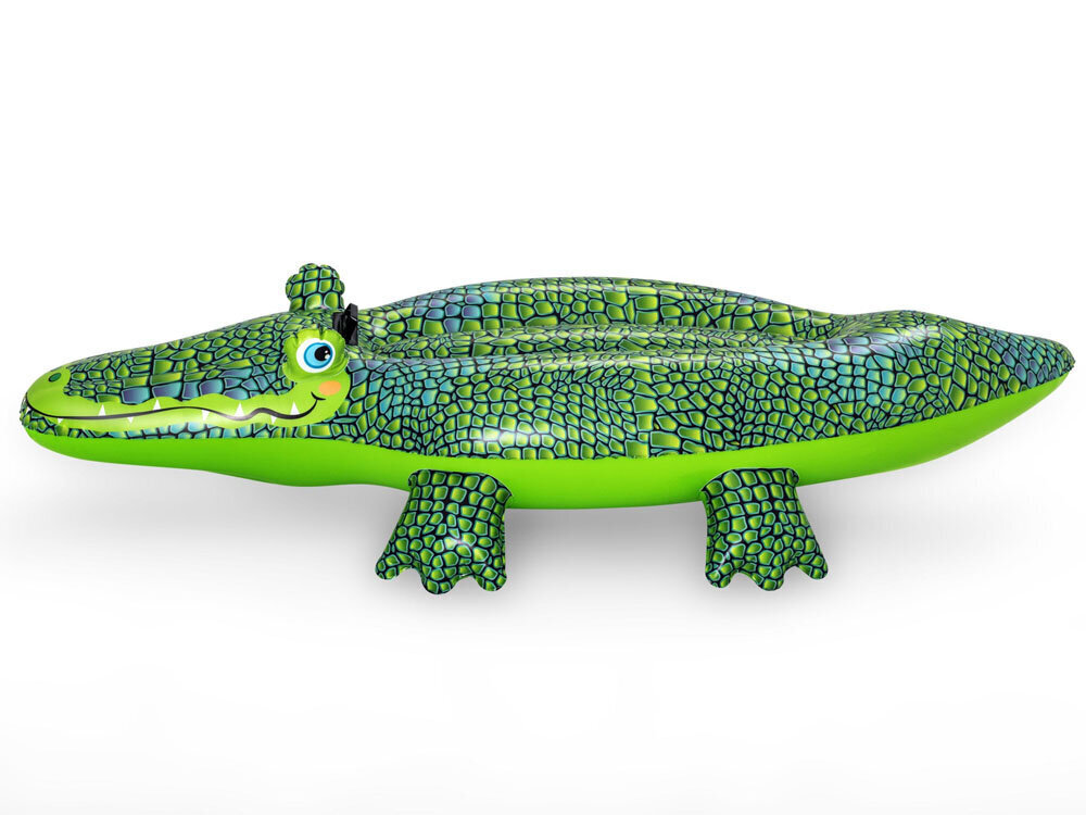 Piepūšamais atpūtas krēsls Bestway Crocodile, 152 x 71 cm, zaļš цена и информация | Piepūšamās rotaļlietas un pludmales preces | 220.lv