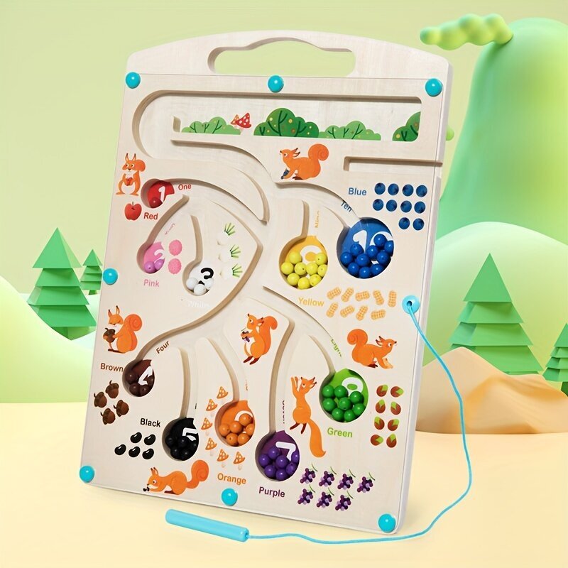 Montessori agrīnas attīstības puzles labirinta rotaļlieta cena un informācija | Attīstošās rotaļlietas | 220.lv