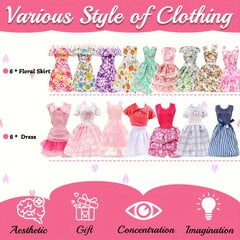 Набор одежды и аксессуаров для кукол, 32 предмета  цена и информация | Игрушки для девочек | 220.lv
