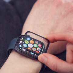 Гибридное стекло Wozinsky Watch Glass для Apple Watch 7 41 мм чёрное цена и информация | Аксессуары для смарт-часов и браслетов | 220.lv