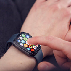 Wozinsky Watch Glass Гибридное стекло для Apple Watch 6 40 мм / Watch 5 40 мм / Watch 4 40 мм / Watch SE 40 мм, черный цена и информация | Аксессуары для смарт-часов и браслетов | 220.lv