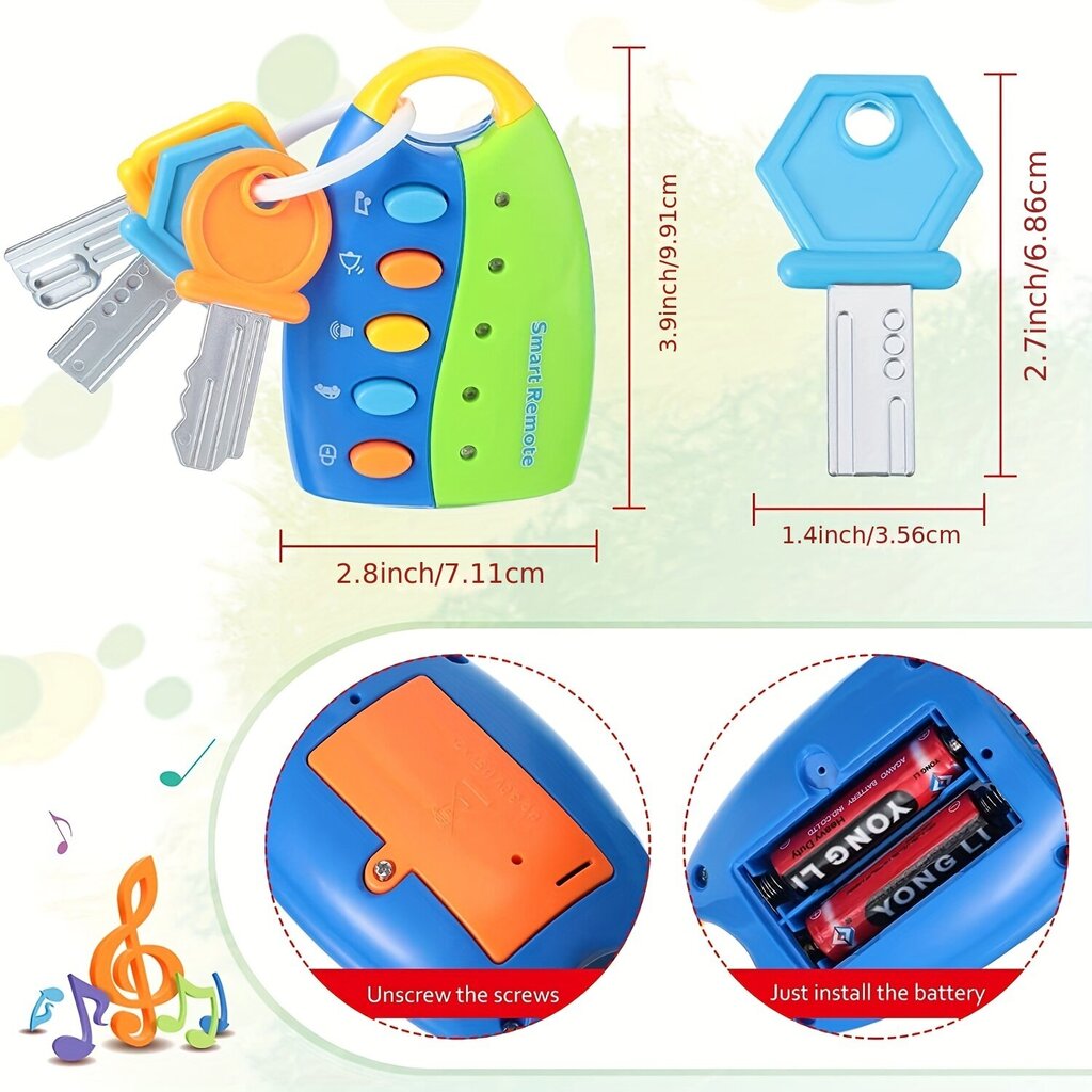 Automašīnas atslēgu un slēdzeņu modelis cena un informācija | Rotaļlietas zīdaiņiem | 220.lv