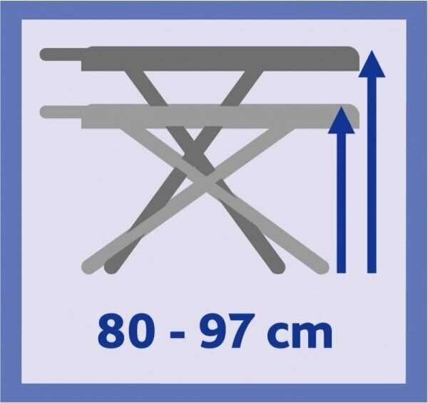 Vileda gludināšanas dēlis Bravo Plus + pārvalks Comfort, 120x38 cm cena un informācija | Veļas gludināšana | 220.lv