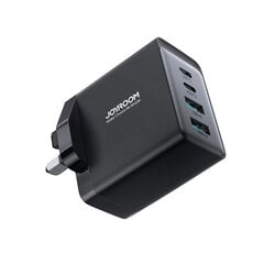 Joyroom TCG02 PD USB-C USB-A Настенное зарядное устройство GaN мощностью 67 Вт (Великобритания) + кабель USB-C — черный цена и информация | Зарядные устройства для телефонов | 220.lv