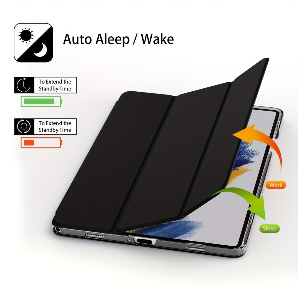 Samsung Galaxy Tab A9+ 11 collu trīslocījuma magnētiskā statīva aizsargapvalks cena un informācija | Somas, maciņi | 220.lv