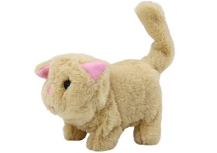 Интерактивный плюшевый котенок, коричневый цена и информация | Мягкие игрушки | 220.lv