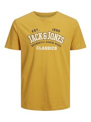 Jack & Jones bērnu T-krekls 12237367*01, dzeltens 5715425346873 cena un informācija | Zēnu krekli | 220.lv