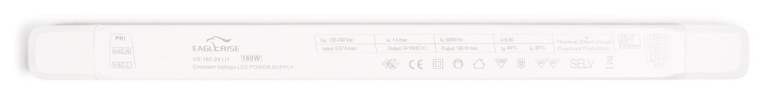 Pastāvīga sprieguma barošanas avots Eaglerise, 24V, 160W, 6A cena un informācija | Barošanas avoti | 220.lv