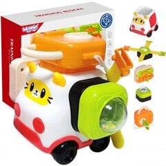 Montessori manipulators auto kaķis Woopie Baby, oranžs цена и информация | Развивающие игрушки | 220.lv