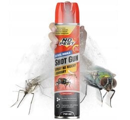 No Pest kukaiņu aerosols 4Fly Shot Gun, 750ml cena un informācija | Aizsardzībai pret kukaiņiem | 220.lv