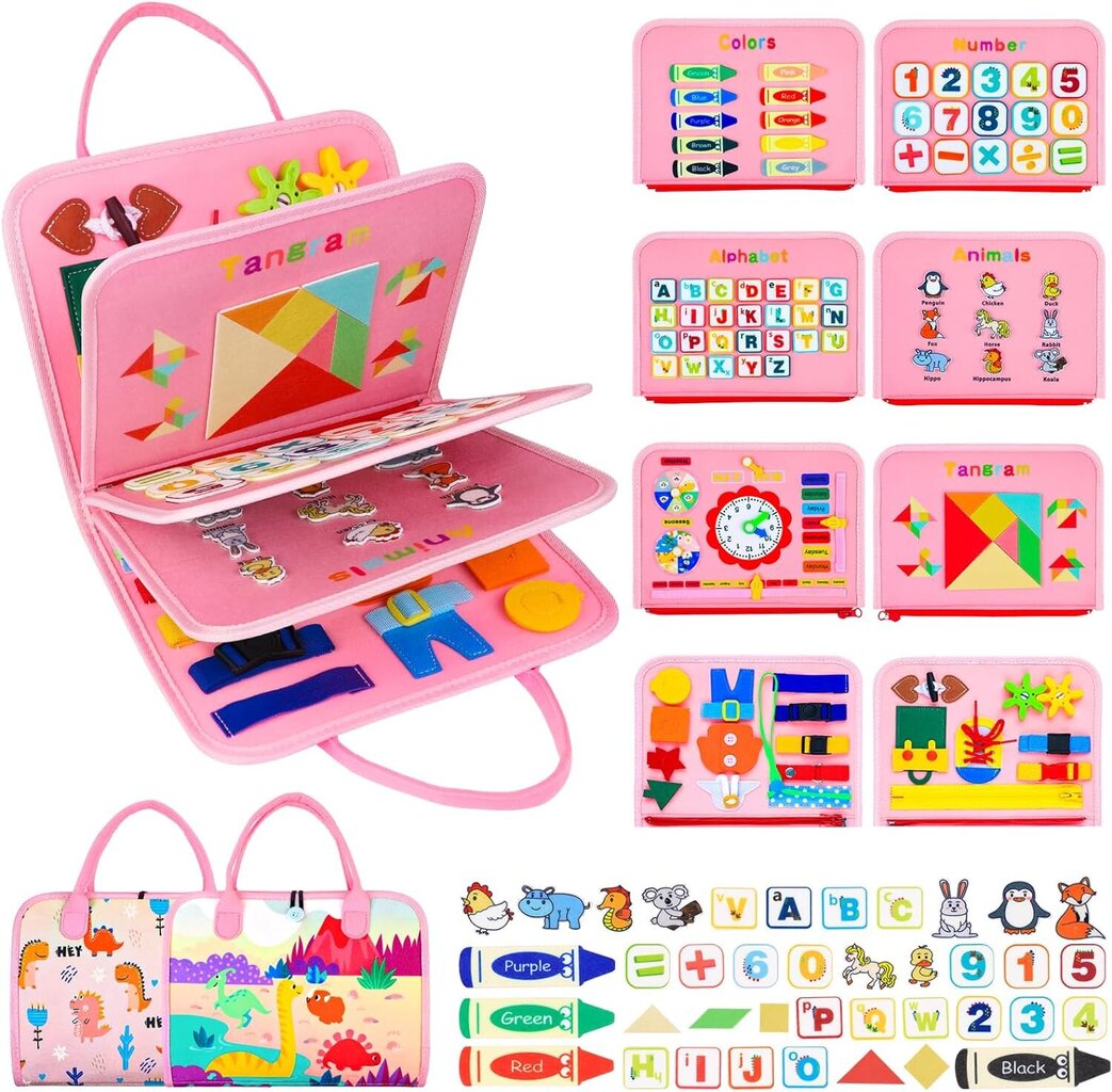 Montessori rotaļlietas bērniem QuizFun Busy Board цена и информация | Attīstošās rotaļlietas | 220.lv