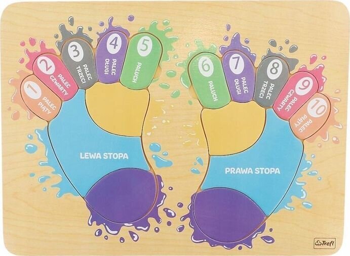 Pēdas formas puzle Tup Tup Feet Trefl, 16 d. cena un informācija | Attīstošās rotaļlietas | 220.lv