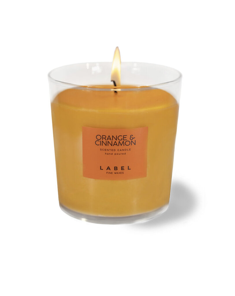 Aromātiska svece Label Oranžs Kanēlis 220 g цена и информация | Sveces un svečturi | 220.lv