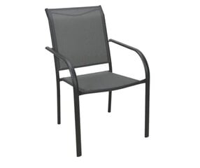 Krēsls Stackable, melns cena un informācija | Dārza krēsli | 220.lv