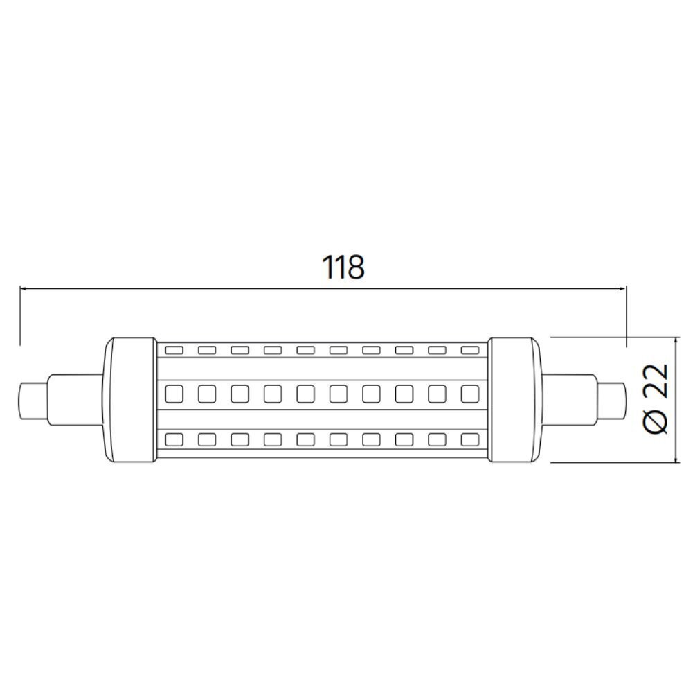 LED R7s lampa J118, 4000K, 9W, 900lm, LD-J11810WE-40, GTV cena un informācija | Spuldzes | 220.lv