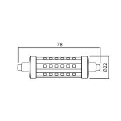 LED R7s lampa J78, 4000K, 5W, 500lm, LD-J7806WE-40, GTV cena un informācija | Spuldzes | 220.lv