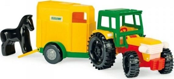 Rotaļu traktors ar piekabi dzīvnieku pārvadāšanai Wader cena un informācija | Rotaļlietas zēniem | 220.lv