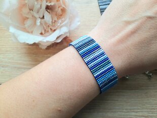 Синий браслет LienasRotas сплетенный из бисера, для женщин цена и информация | Браслеты | 220.lv