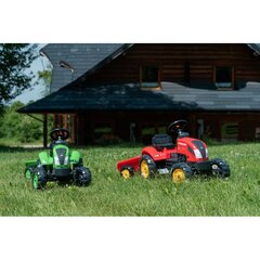фермерский педальный трактор с прицепом, зеленый цена и информация | Игрушки для мальчиков | 220.lv
