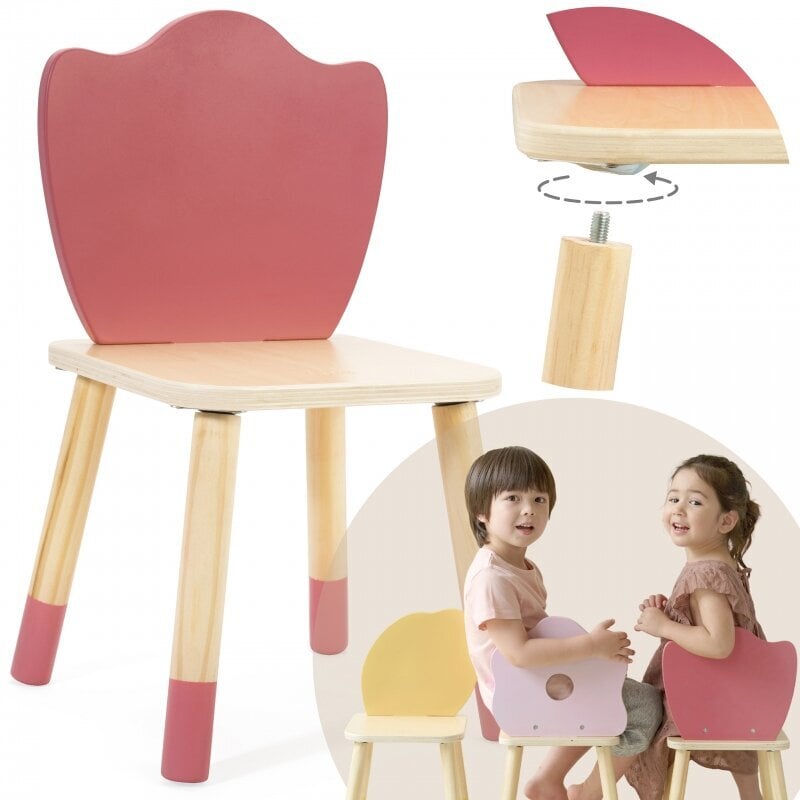 Koka bērnu krēsls Grace Flower Classic World, violets цена и информация | Bērnu rotaļu laukumi, mājiņas | 220.lv