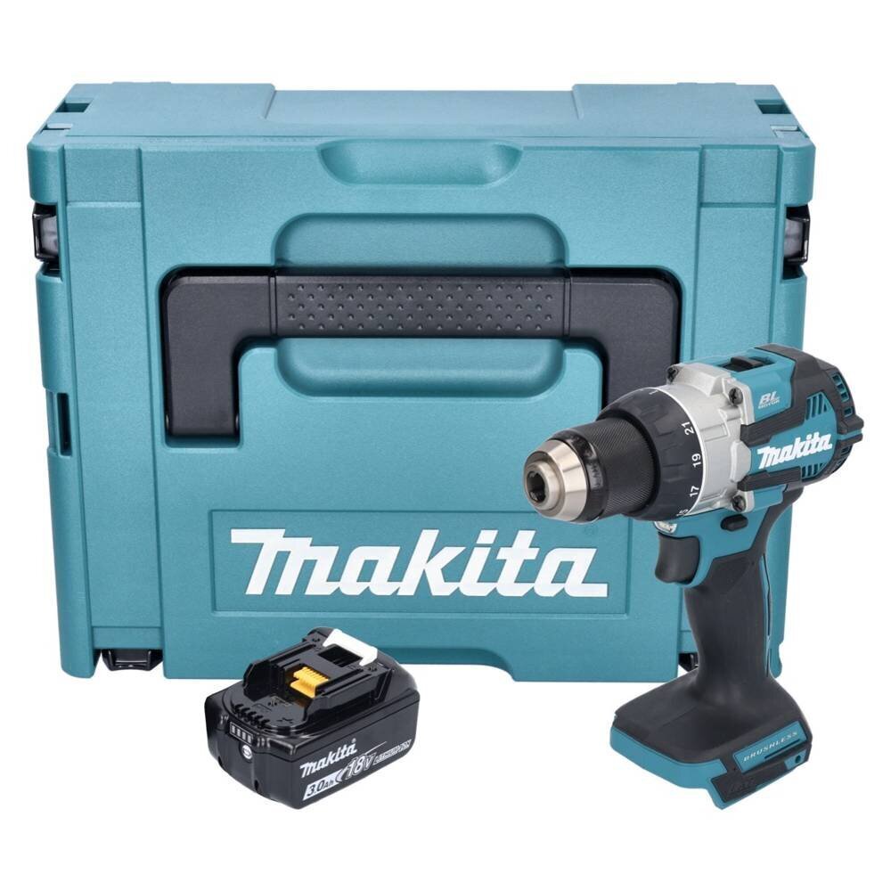 Makita DDF 489 F1J akumulatora urbjmašīna/grieznis 18 V 73 Nm + 1x akumulators 3,0 Ah + Makpac - bez lādētāja цена и информация | Skrūvgrieži, urbjmašīnas | 220.lv