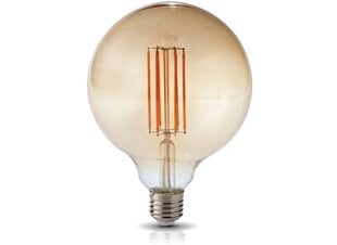 Светодиодная лампа E27 7W G125 Filament Retro Amber - теплый белый (2700K) цена и информация | Лампочки | 220.lv