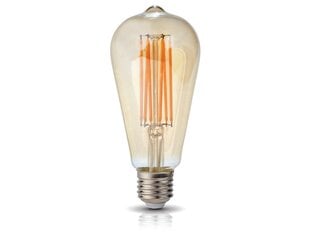 Светодиодная лампа E27 7W ST64 Filament Retro Amber - теплый белый (2700K) цена и информация | Лампочки | 220.lv