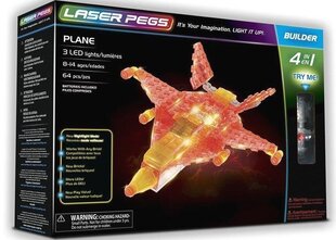 Конструктор Laser Pegs 4in1 Plane, 64 д. цена и информация | Kонструкторы | 220.lv