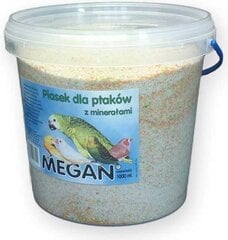 Smiltis putniem Megan, 1 l/1500 g cena un informācija | Pakaiši, siens grauzējiem | 220.lv