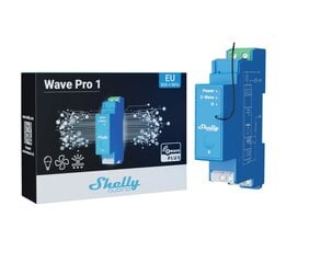 Смарт-реле Wi-Fi/Bluetooth/LAN Shelly Qubino Wave Pro 1 цена и информация | Системы безопасности, контроллеры | 220.lv