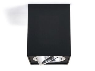 LED Busto L x1, Черный/серебристый накладной галогенный подвижный светильник из алюминия цена и информация | Потолочные светильники | 220.lv