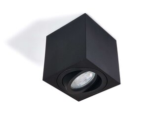 Квадратный накладной галогенный светильник LED Cubo, матовый черный цена и информация | Потолочные светильники | 220.lv