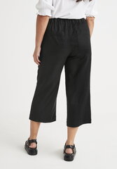 Женские льняные брюки Cellbes 3/4 LO, черный цвет цена и информация | Женские брюки | 220.lv