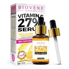 Biovène Vitamin C 27% сыворотка для лица 30 мл цена и информация | Сыворотки для лица, масла | 220.lv