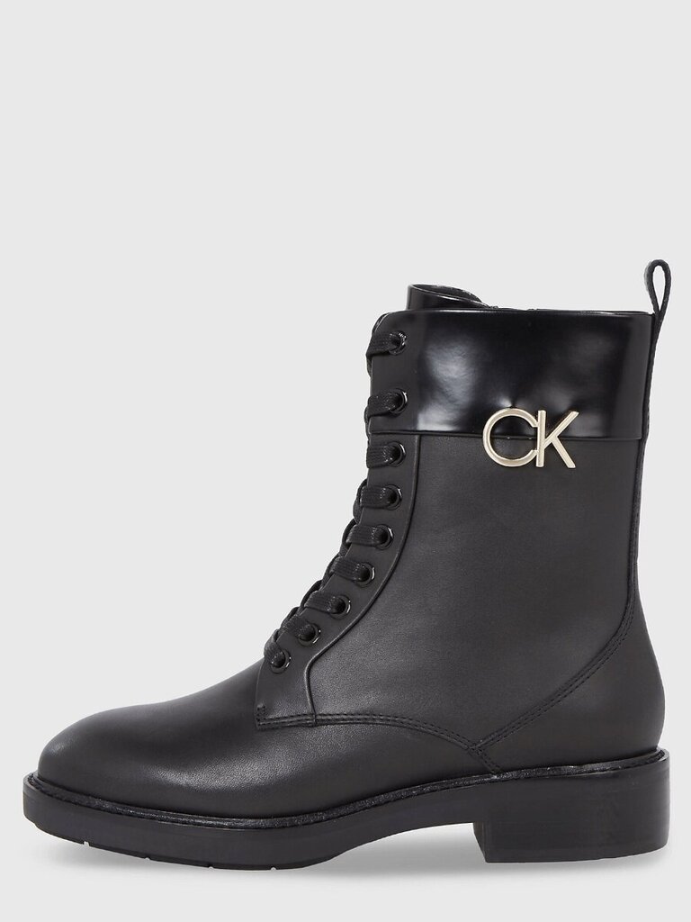 Calvin Klein zābaki sievietēm Rubber Sole Combat 573152066, melni цена и информация | Sieviešu zābaki, puszābaki | 220.lv