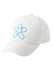 Бейсболка для девочек Be Snazzy Flower White CZD-0181 520763789, белый цена и информация | Шапки, перчатки, шарфы для девочек | 220.lv