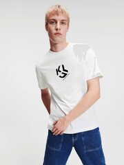 T-krekls vīriešiem Karl Lagerfield Jeans Monogram White 236D1704 563760199, balts cena un informācija | Vīriešu T-krekli | 220.lv