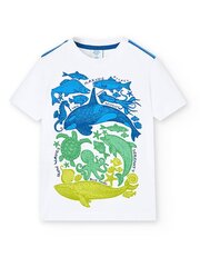 T-krekls zēniem Boboli 528038 520239506, balts цена и информация | Рубашки для мальчиков | 220.lv