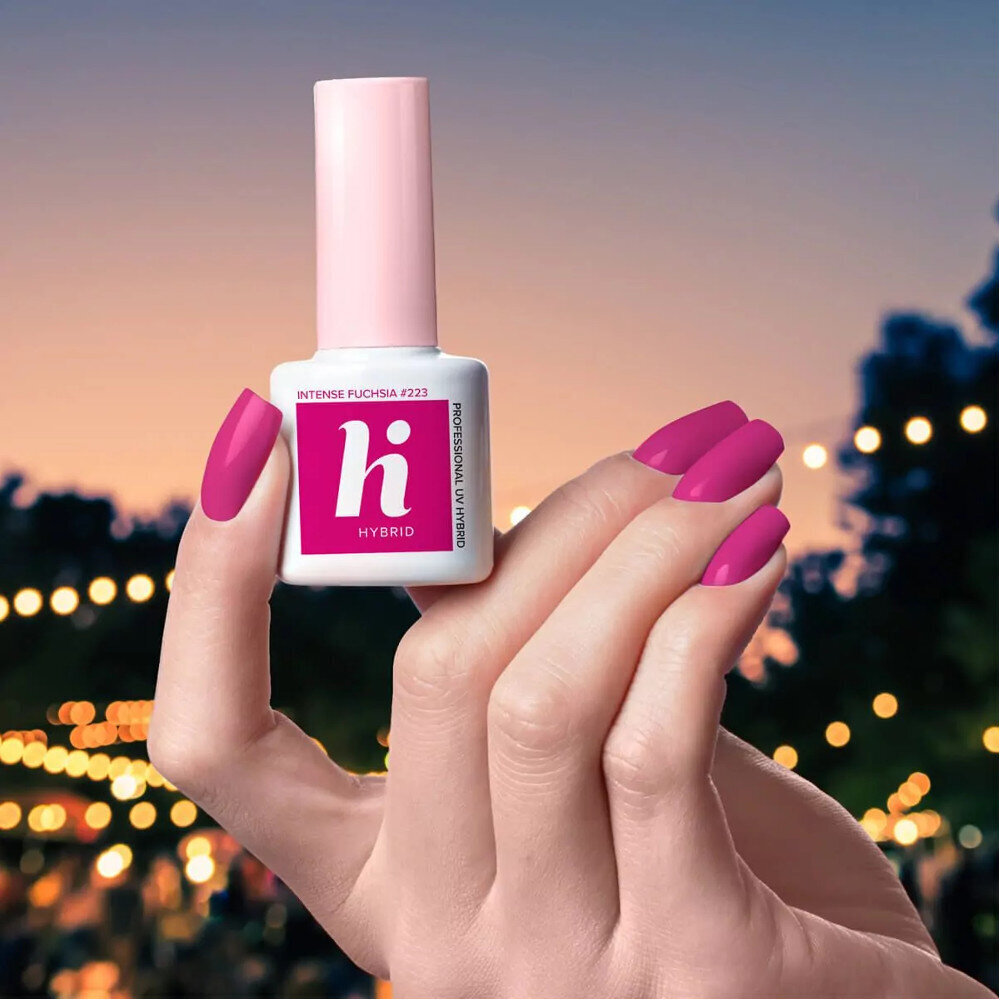 Hibrīda nagu laka Hi Hybrid, 223 Intense Fuchsia, 5 ml cena un informācija | Nagu lakas, stiprinātāji | 220.lv