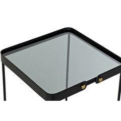 Набор из двух столов DKD Home Decor Стеклянный Чёрный Позолоченный Металл (42 x 42 x 56 cm) (2 pcs) цена и информация | Журнальные столики | 220.lv