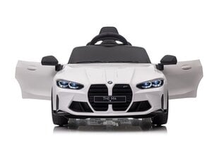 BMW M4, детский одноместный электромобиль, белый цена и информация | Электромобили для детей | 220.lv