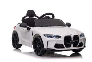 BMW M4, детский одноместный электромобиль, белый цена и информация | Электромобили для детей | 220.lv