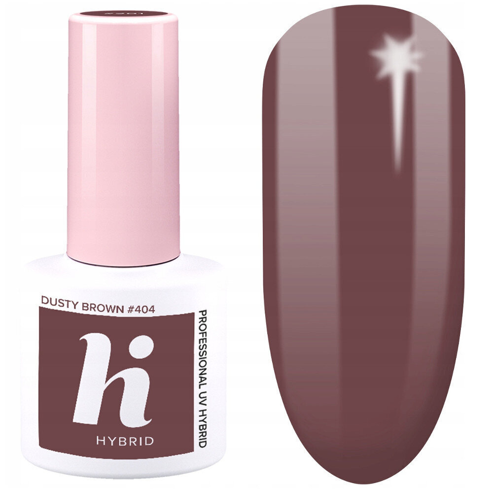 Hibrīda nagu laka Hi Hybrid, 404 Dusty Brown, 5 ml cena un informācija | Nagu lakas, stiprinātāji | 220.lv