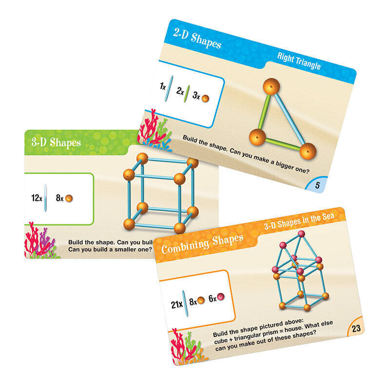 Konstruktors Learning resources Iegremdējieties formās! Ģeometrijas komplekts, 129 d. цена и информация | Konstruktori | 220.lv