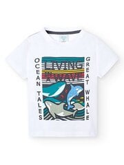 T-krekls zēniem Boboli 318068 520239050, balts цена и информация | Рубашки для мальчиков | 220.lv