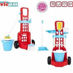 Rotaļlietu tīrīšanas ratiņi ar piederumiem цена и информация | Игрушки для девочек | 220.lv