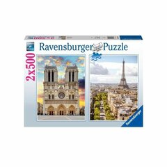 Puzle Parīze Ravensburger 500 gab, 2 gab.​​​​​​ цена и информация | Пазлы | 220.lv