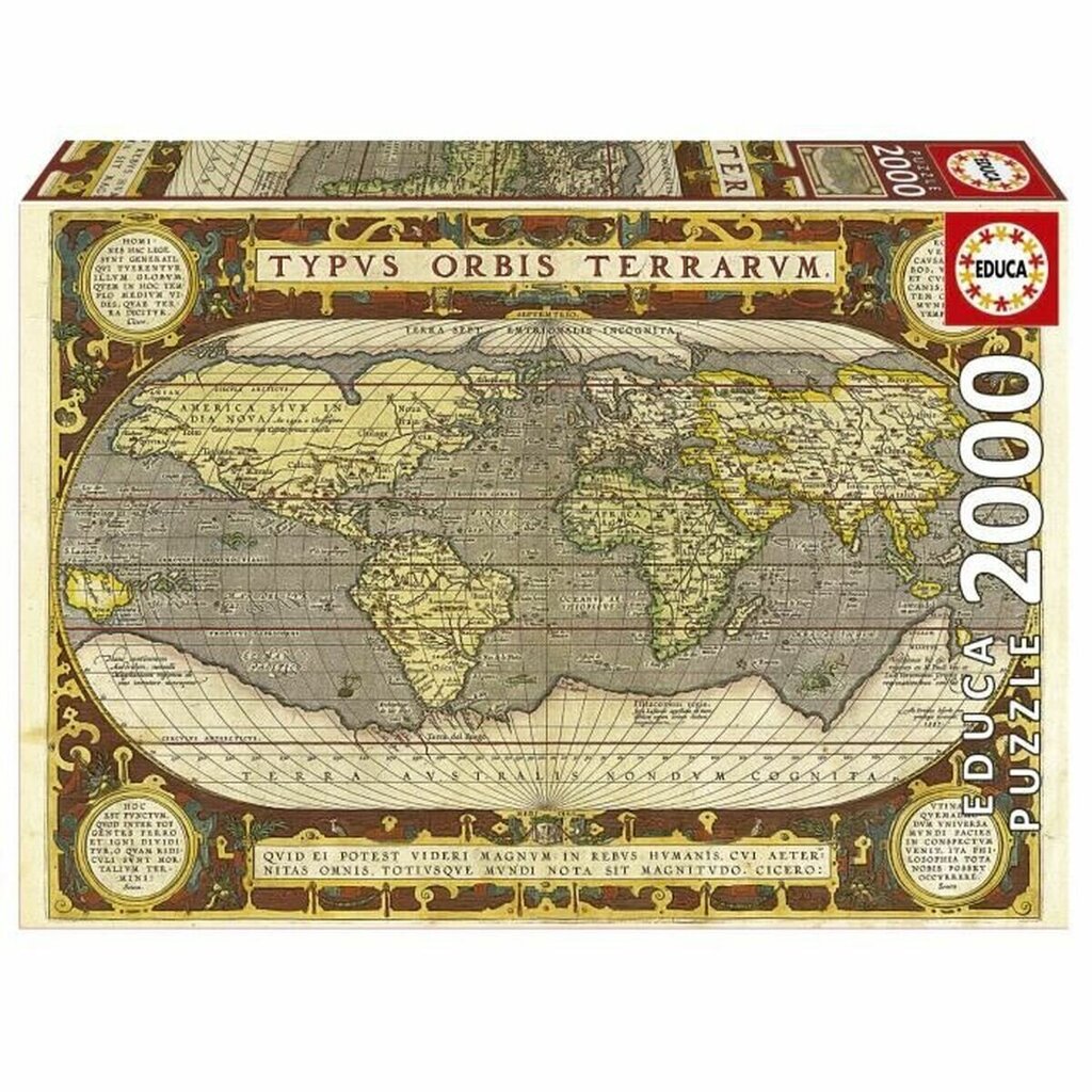 Pasaules karšu puzle Educa, 2000 gab. cena un informācija | Konstruktori | 220.lv