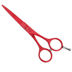 Высококачественные профессиональные парикмахерские ножницы COLOR RED в чехле 5.5" цена и информация | Расчески, щетки для волос, ножницы | 220.lv